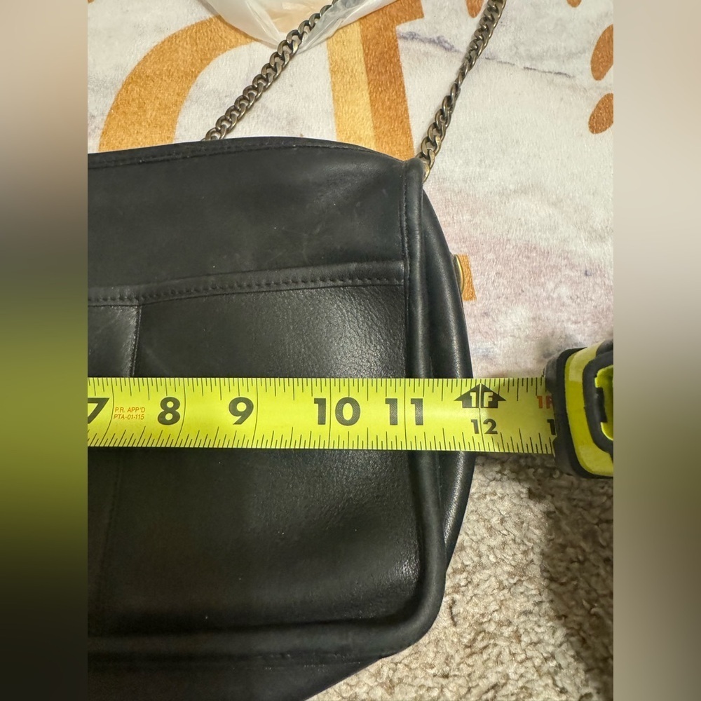 Vintage Coach 80s Companion Black Genuine Leather Made in the USA Purse #9039 - Picture 6 of 16